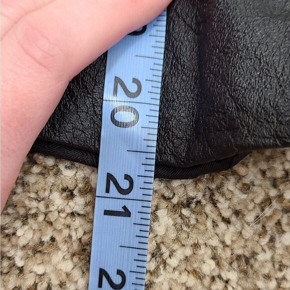 Jaclyn Smith Leather Jacket Ribbed Knit Size Large/L - Picture 14 of 15